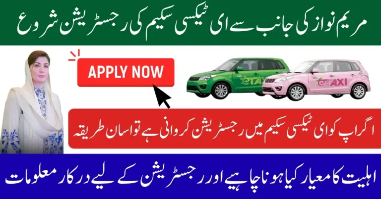 CM Punjab Green E-Taxi Program