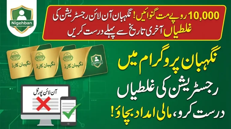 Don't Lose Rs. 10,000! Fix Nigehban Online Registration Mistakes Before Deadline.